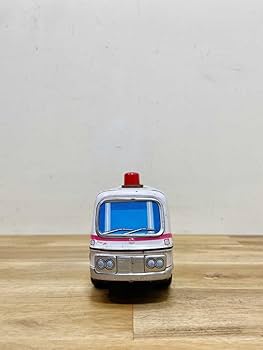 クラシック救急車ミニカー　ブリキ Amazon.co.jp: UENO ブリキ 救急車 ミニカー 働く車 昭和 レトロ